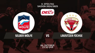 DEL2: Selber Wölfe vs. Lausitzer Füchse