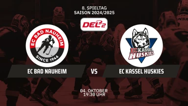 DEL2: EC Bad Nauheim vs. EC Kassel Huskies