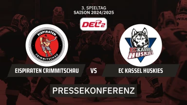 DEL2: Eispiraten Crimmitschau vs. EC Kassel Huskies I Pressekonferenz