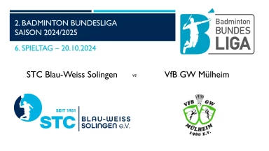2. Badminton BL Nord: STC Blau-Weiss Solingen - VfB GW Mülheim 2