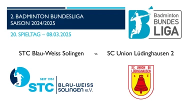 2. Badminton BL Nord: STC Blau-Weiss Solingen - SC Union Lüdinghausen 2
