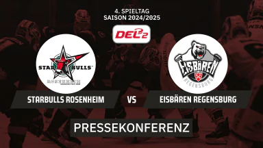 DEL2: Starbulls Rosenheim vs. Eisbären Regensburg I Pressekonferenz