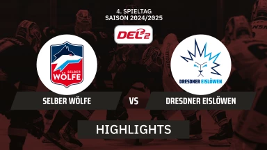 DEL2: Selber Wölfe vs. Dresdner Eislöwen | Highlights