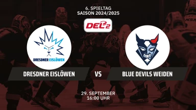 DEL2: Dresdner Eislöwen vs. Blue Devils Weiden