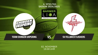 ProB Süd: TEAM EHINGEN URSPRING vs. SV Fellbach Flashers