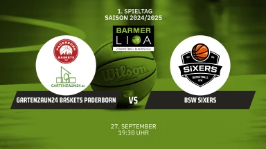 ProB Nord: Gartenzaun24 Baskets Paderborn vs. BSW Sixers