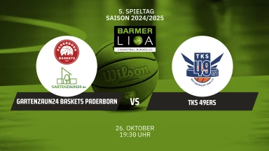 ProB Nord: Gartenzaun24 Baskets Paderborn vs. TKS 49ers