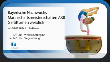 Bayerische Nachwuchs-Mannschaftsmeisterschaften 2024 Gerätturnen weiblich AK8