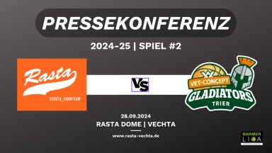 PK: RASTA Vechta II - VET-CONCEPT Gladiators Trier 84:112 (28.9.24)