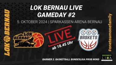 LOK BERNAU vs SBB Baskets Wolmirstedt |Barmer 2. Basketball Bundesliga ProB Nord