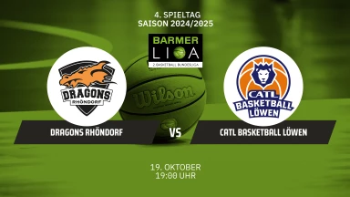 ProB Süd: Dragons Rhöndorf vs. CATL Basketball Löwen