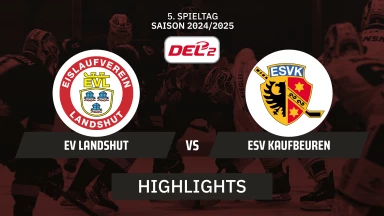 DEL2: EV Landshut vs. ESV Kaufbeuren | Highlights