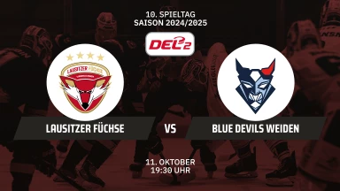 DEL2: Lausitzer Füchse vs. Blue Devils Weiden