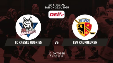 DEL2: EC Kassel Huskies vs. ESV Kaufbeuren
