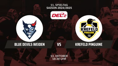 DEL2: Blue Devils Weiden vs. Krefeld Pinguine