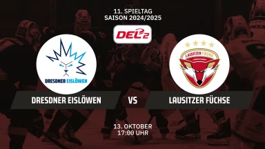 DEL2: Dresdner Eislöwen vs. Lausitzer Füchse