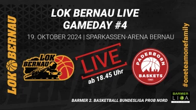LOK BERNAU vs Baskets Paderborn | Barmer 2. Basketball Bundesliga ProB Nord