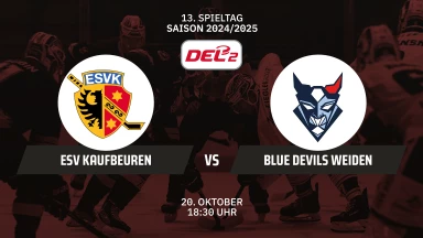 DEL2: ESV Kaufbeuren vs. Blue Devils Weiden