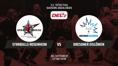 DEL2: Starbulls Rosenheim vs. Dresdner Eislöwen