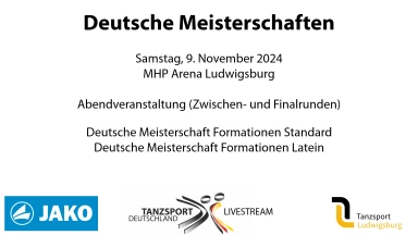 Deutsche Meisterschaft Formationen Standard und Latein (ZR und Finale)