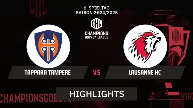 CHL: Tappara Tampere vs. Lausanne HC I Highlights