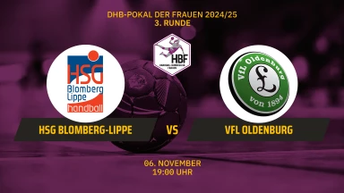 DHB-Pokal der Frauen: HSG Blomberg-Lippe vs. VfL Oldenburg - 3. Runde