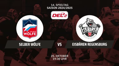 DEL2: Selber Wölfe vs. Eisbären Regensburg
