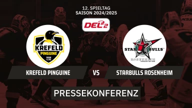 Pressekonferenz am 18.10. nach dem Spiel Krefeld gegen Rosenheim.