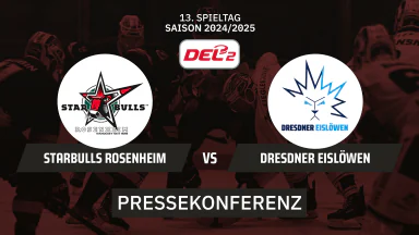DEL2: Starbulls Rosenheim vs. Dresdner Eislöwen I Die Pressekonferenz
