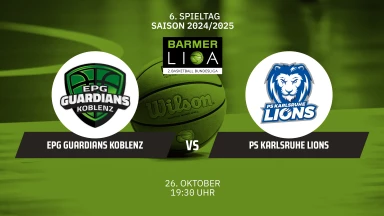 ProA: EPG Guardians Koblenz vs. PS Karlsruhe LIONS