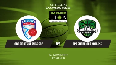 ProA: ART Giants Düsseldorf vs. EPG GUARDIANS Koblenz