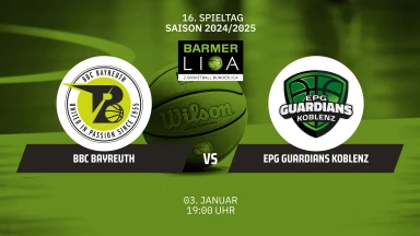 ProA: BBC Bayreuth vs. EPG Guardians Koblenz