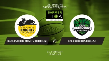 ProA: Bozic Estriche Knights Kirchheim vs. EPG Guardians Koblenz