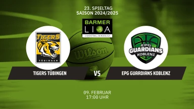 ProA: Tigers Tübingen vs. EPG Guardians Koblenz