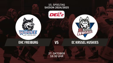 DEL2: EHC Freiburg vs. EC Kassel Huskies