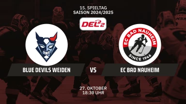 DEL2: Blue Devils Weiden vs. EC Bad Nauheim