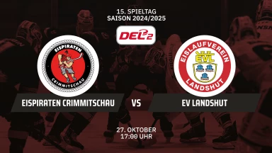 DEL2: Eispiraten Crimmitschau vs. EV Landshut