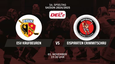 DEL2: ESV Kaufbeuren vs. Eispiraten Crimmitschau