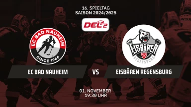 DEL2: EC Bad Nauheim vs. Eisbären Regensburg