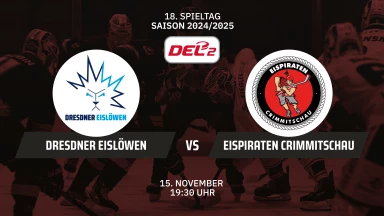 DEL2: Dresdner Eislöwen vs. Eispiraten Crimmitschau