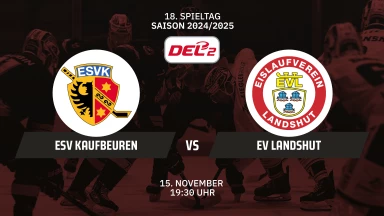 DEL2: ESV Kaufbeuren vs. EV Landshut