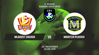 CL Frauen: Mladost ZAGREB vs. Maritza PLOVDIV