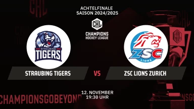 CHL: Straubing Tigers vs. ZSC Lions Zurich - Achtelfinale kommentiert von Tobi Fischbeck