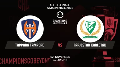 CHL: Tappara Tampere vs. Färjestad Karlstad - Achtelfinale