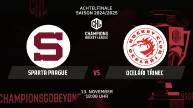 CHL: Sparta Prague vs. Oceláři Třinec - Achtelfinale