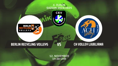 CL Männer: BERLIN Recycling Volleys vs. ACH Volley LJUBLJANA - kommentiert von Johannes Jabs
