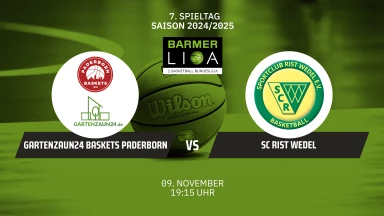 ProB Nord: Gartenzaun24 Baskets Paderborn vs. SC Rist Wedel