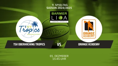 ProB Süd: TSV Oberhaching Tropics vs. OrangeAcademy
