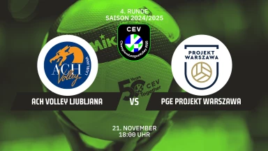 CL Männer: ACH Volley LJUBLJANA vs. PGE Projekt WARSZAWA