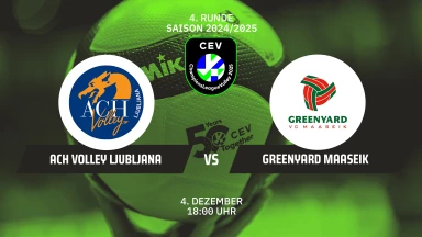 CL Männer: ACH Volley LJUBLJANA vs. Greenyard MAASEIK